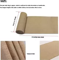 Ltsbaed 30 x 275 cm džiuto stalo takelis - kaimiškas, šviesiai rudas, vienspalvis - idealus vestuvių vakarėliams, vakarėliams ir kt.