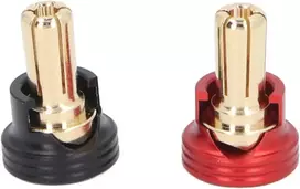 Ritoeasysports 2 vnt. Rc akumuliatoriaus šilumos laidininkas, bananų kištukinės jungtys 1/10 bekelės sunkvežimiams Rc vikšriniams automobiliams (5 mm)
