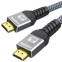 Yojock hdmi 2.1 kabelis 8k 2 metrai, 48gbps hdmi [8k@60hz/4k@120hz] pintas kabelis, dts: x, hdcp 2.2 & 2.3, hdr 10, earc, dynamic hdr, suderinamas projektorius monitorius ps5/4/3 (2m)