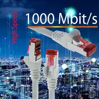 10 vnt. Cat6 Ethernet kabeliai, 0.5m, 10 spalvų, greitam tinklui