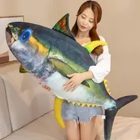 Minkšta žuvies pagalvė "tunas" pliušinė, 60cm