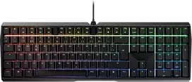 Cherry mx board 3.0 s laidinė žaidimų klaviatūra su rgb apšvietimu, vokiškas išdėstymas (qwertz), mx silent red jungikliai, juoda