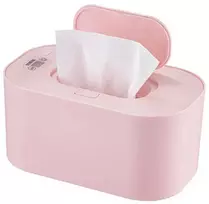 Baby wipes šildytuvas, drėgnų servetėlių šildytuvas, drėgnų servetėlių viršutinio šildymo dėžutė su reguliuojama temperatūra (rožinė)