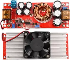 Heemol Dc-dc Boost konverterio modulis 1200w 20a Dc10-60v automobilinis nuolatinės srovės stiprintuvas su aušinimo ventiliatoriumi