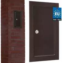 Korbi Kotarbau kamino revizinės durelės vario spalvos 150x290 mm, valymo anga, atidaromos moneta