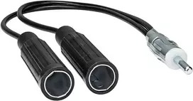Tomzz Audio 1500-026 antenos skirstytuvas Y adapteris antenos skirstytuvo adapterio kabelio jungtis Din Iso automobilinis radijas nuo vyriško iki 2 x moteriško