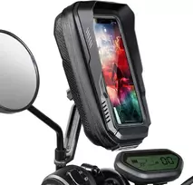 Vandeniui atsparus motociklo telefono laikiklis 360° pasukamas