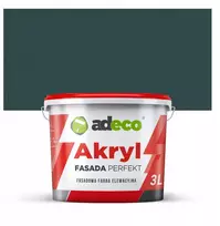 Adeco Akriliniai fasado ir sienų dažai 3l, spalva Ral6004 Butelkowa Zieleń