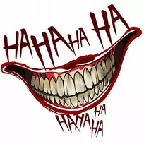 Automobilio lipdukas motociklui Joker šypsena Ha Ha Ha Kam taip rimtai?