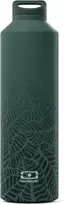 Monbento - Jungle pietų dėžutės rinkinys - metalinė pietų dėžutė mb sense, izoterminis vandens butelis mb steel 500 ml - natūralus raštas - be bpa - žalia