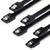 Deleycon Sata 3 kabelių rinkinys, 3 x 50 cm, 6Gbit/s, juodas