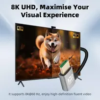 Hdmi kampinis laidas 8k 48gbps, 0.5m