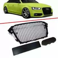 Grillio grotelės Audi A4 B8.5 8k2 12- Rs look blizgus juodas korio Pdc