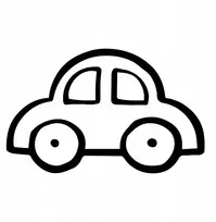 Lipdukas ant automobilio Autko Samochodzik ant stiklo 10 cm