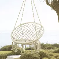 Sūpynės-lizdas gandralizdis, sodo supamas krėslas BOHO, skirtas sodo namui, 120 cm