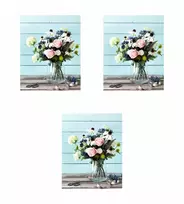 3 vnt. Vaza Berakna 18 cm Skaidrus stiklas, elegantiškas dizainas
