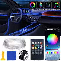 Šviesolaidis automobiliui Ambient Led Rgb apšvietimas 6m Apka+pilot komplektas Xl