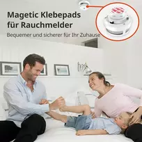 Magnetinis dūmų detektoriaus laikiklis, magnetiniai dūmų detektoriaus klijai, magnetai dūmų detektoriams montuoti be gręžimo (1 vnt.)