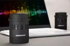 Kompiuterio kolonėlės Enermax Pharoslite Eas05-bw 7-in-1 Rgb belaidis stereo bluetooth garsiakalbis su integruotu muzikos grotuvu ir micro sd lizdu, baltas