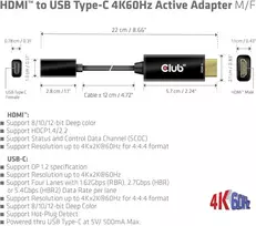 Club 3D Club3d Hdmi į Usb-c adapteris 4k60hz