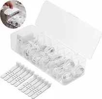 Yunnasi dėžutė laidams laikyti, dėžutė laidams tvarkyti su 10 kabelių raišteliais, dėžutė laidams valdyti, skaidri plastikinė dėžutė daiktams laikyti ant stalviršio (didelė su dangteliu)