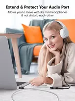 Audio prailginimo laidas 3.5mm kištukas-lizdas, 3 metrai
