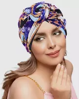 Lahviuu kepurė, 1 vnt., afrikietiškas moteriškas turbanas, afrikietiški turbanai moterims, gėlių turbanas, afrikietiško rašto galvos apdangalas, galvos apdangalai, iš anksto surišta beanie kepurė, galvos apdangalas, miego kepurė, violetinė