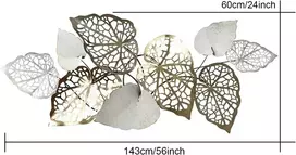 Plakatas Quinitiles metalinė sienos dekoracija, moderni, kūrybiška, rankų darbo, aukso spalvos akcentai miegamajam, svetainei, 142 x 61 cm