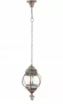 Metalinis pakabinamas žibintas, sendintas auksas, varis, 105x18x18cm
