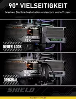 Ezdiy-fab Pcie 5.1 12vhpwr 16-pin Kampinis Adapteris Gpu