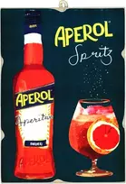 Plakatas Kustom Art retro stiliaus reklamos serija vintage aperol sienos meno atspaudas ant medžio 25x18cm