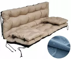 Vandeniui atspari sūpynių pagalvė sodo suolui 150 cm + pagalvėlės 40x40