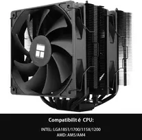 Thermalright Tr Peerless Assassin 120 Se Juodas, 6 šiluminiai vamzdeliai, dvigubas Tl-c12c Pwm ventiliatorius, 155 mm aukštas Cpu aušinimas, skirtas Am4/am5 ir Intel Lga 1851/1700/1150/1151/1200 (pa120se Juodas)
