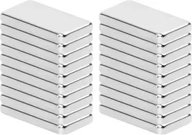 Stiprūs stačiakampiai neodimio magnetai 20x10x3 mm, 20 vnt.