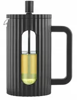 Virdulys Klausberg arbatos kavos žolelių užplikymo indas su stūmokliu French Press juodas 600 ml