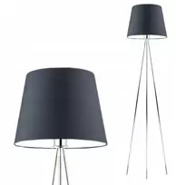 Modernus pilkas stovimas šviestuvas su E27 Led, trikoju ir gaubtu