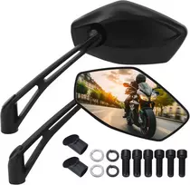 Universalus motociklo galinio vaizdo veidrodėlis srieginiams varžtams M8 M10, suderinamas su dviračiu, paspirtuku, keturračiu, Utv, purvo motociklu, kruizeriu (style 2)