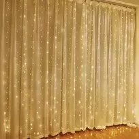 Ledinė užuolaida (100 Led lempučių) 3m x 1m Warm Baltas / Šiltai Balta