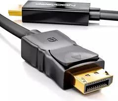 Deleycon Displayport į Hdmi kabelis, 1m, juodas