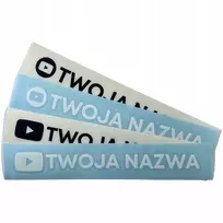 Lipdukas Youtube automobiliui langui Jūsų Kanalo Pavadinimas Tekstas Užrašas 15cm