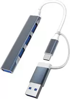 Golook • usb 3.0 multiport skirstytuvas • duomenų perdavimas • greitas įkrovimas • 4 prievadai • usb type-c • usb a • otg • pc • 5gbps