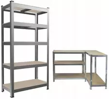 Metalinis sandėliavimo lentynų blokas rūsiui sandėliukui garažui 180x90x40 875 kg