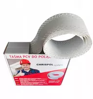 Chrispol System amerikietiška Pvc juosta gipso kartono plokštėms, 57 mm x 30 m