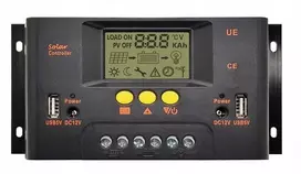30a saulės įkrovimo reguliatorius akumuliatoriams 2xusb 12v 24v geras