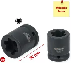 Ks Tools Torx Plus antgalis, skirtas Mercedes 32, 0 Epl Short 50 mm (3/4 colio pavara, 1 460.0012, 3 vnt.)