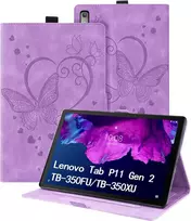 Auslbin dėklas, skirtas lenovo tab p11 (2nd gen) 11.5 colių tb-350fu/tb-350xu 2022 pu odinis dėklas su stovu, apsauginis dėklas, skirtas lenovo tab p11 (2nd gen) 11.5 colių, violetinis