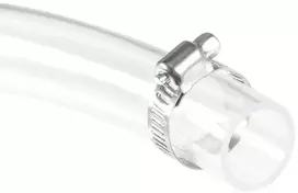 Sourcing map pvc skaidri vinilo žarna, plastikinė vamzdžio oro vandens žarna su spaustukais 25 mm (1 colis) id 30 mm (1 3/16 colio) ad 1 m