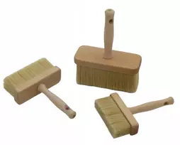 Profesionalus teptukas 130 mm, medine rankena, natūralūs šeriai