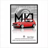 Plakatas Paveikslas ant sienos Volkswagen Golf Mk1 Vw