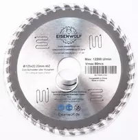 Aukštos kokybės pjūklo diskas 125 mm medienai, apvalūs diskai 125 mm x 22,2 mm x 40 dantų